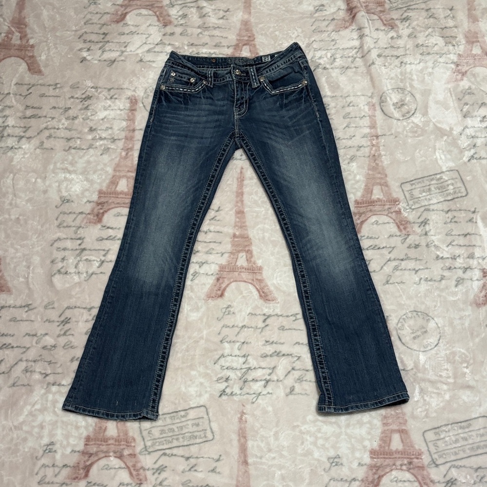 Women’s Dark Wash Bootcut Jeans Blue. Miss Me